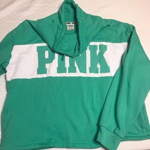 Crop cowl neck sweatshirts